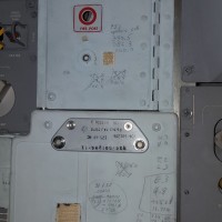 While 3D scanning the Apollo 11 Command Module Columbia, museum staff uncovered writing on its interior walls. On this panel, numbers and other notations copied from mission control voice transmissions were recorded in pen or pencil, just to the left of where command module pilot, Michael Collins, would have stood using the spacecraft's sextant and telescope for navigation. Audio and recorded transcripts of those communications can be compared with these numbers to suggest when and by whom they were written.