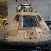 The Apollo 11 Command Module "Columbia" on display at the National Air and Space Museum in Washington, D.C. (Photo by John gibbons)