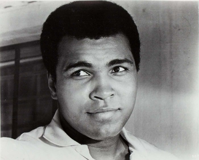 Black and white photo of young Muhammad Ali