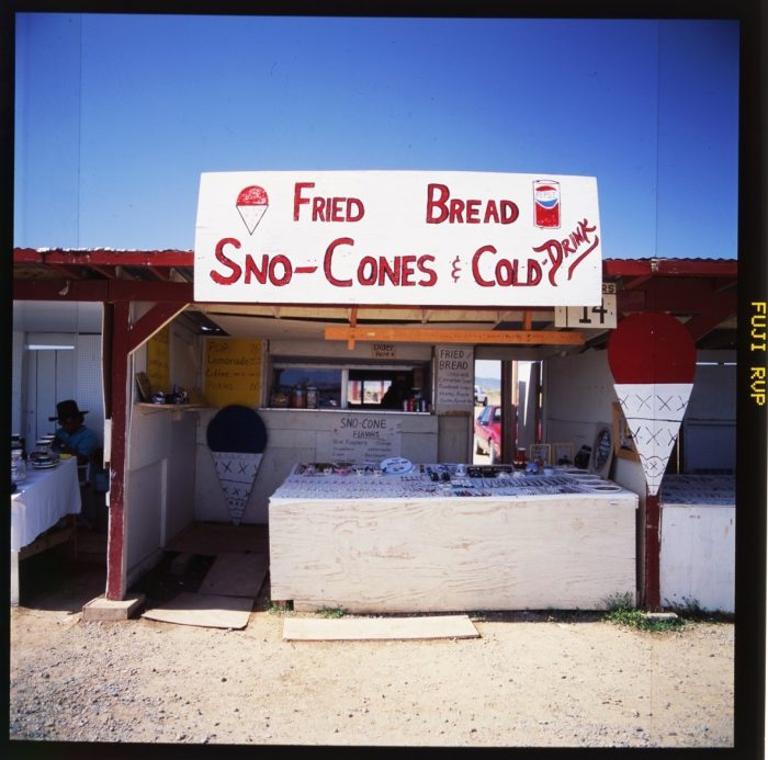 Stand selling fried bread ans sno cones