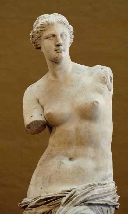 Close-up of Venus torso and head