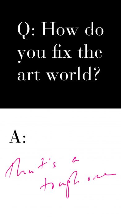 Graphi Q &A How do you fix the art world