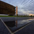 African American Museum at sunset