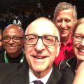 Grpoup selfie with David Skorton at center