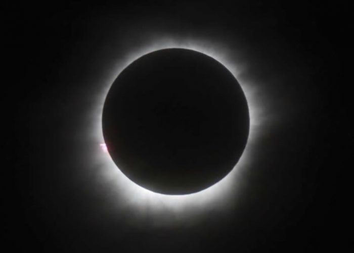 Eclipse showing corona