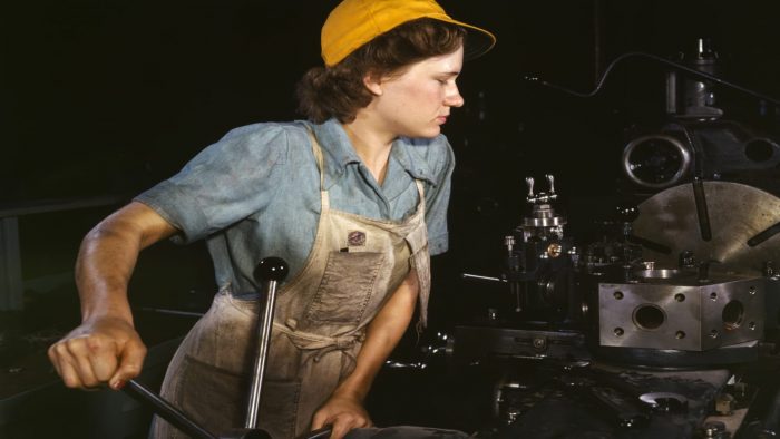 Woman working in factory