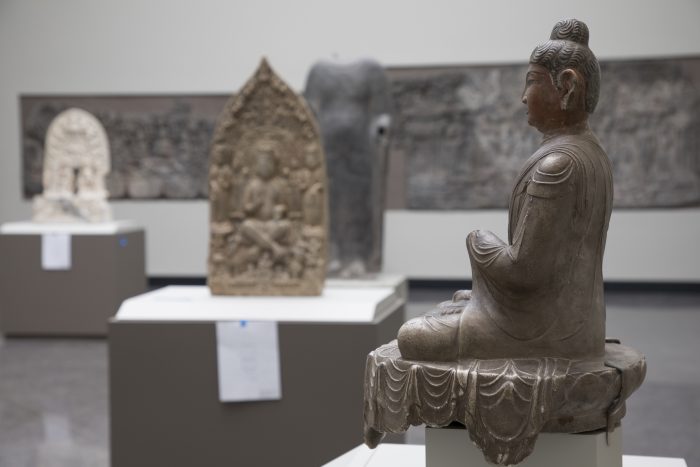 Buddha statue on display