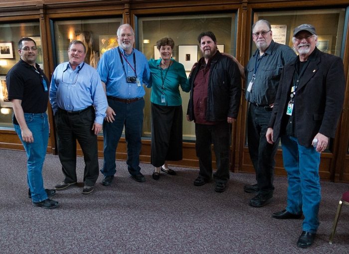 Group shot of photographers at Amy Ballard's retirement party