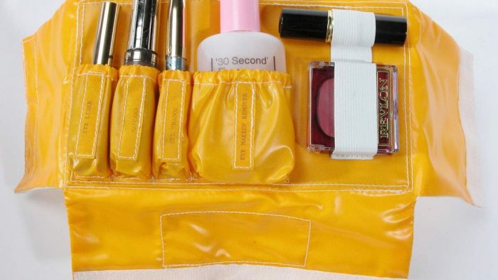 Yellow plastic makeup kit