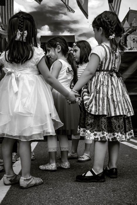 Children hold hands and play together during the annual Turkish Festival on Pennsylvania Avenue. 