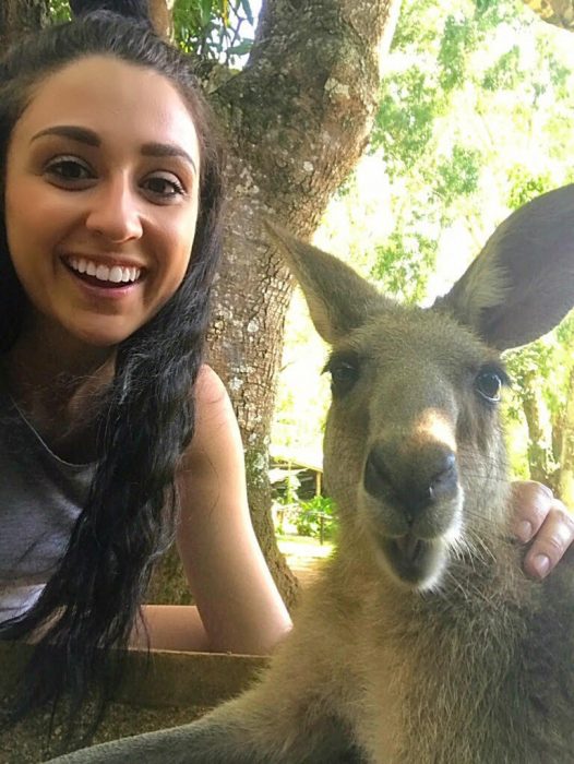 Thompson selfie with kangaroo