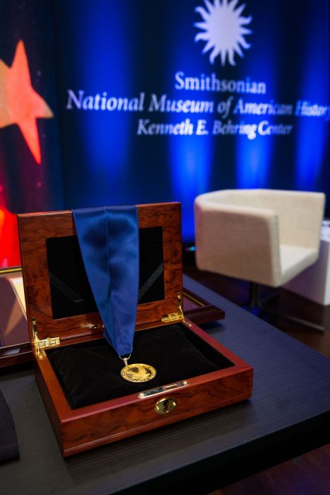 medal in display case