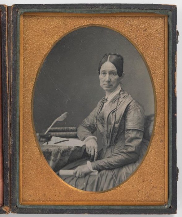 daguerreotype of woman, possibly Dorothea Dix