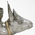Silver gazelle wine horn