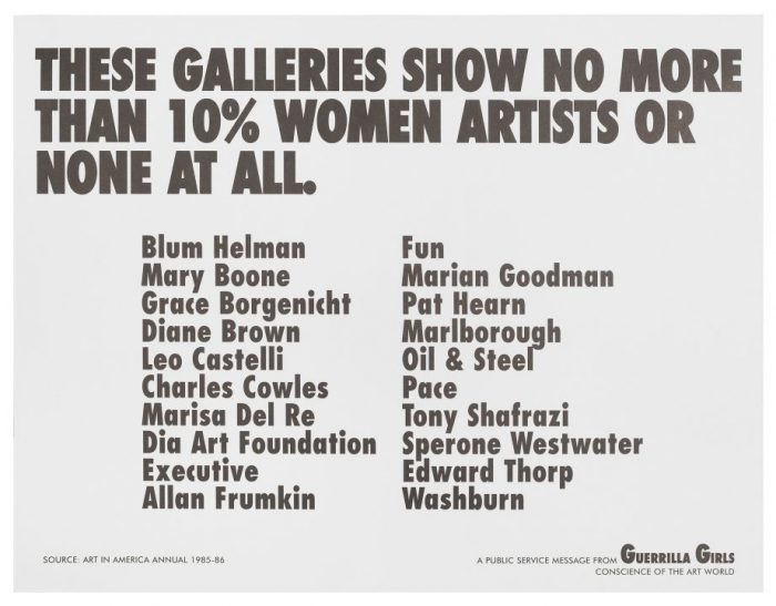 Poster listing Gallery names