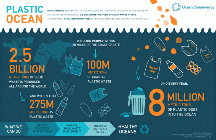 Infographic from Ocean Conservancy on plastics pollution