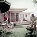 1950s backyard barbecue