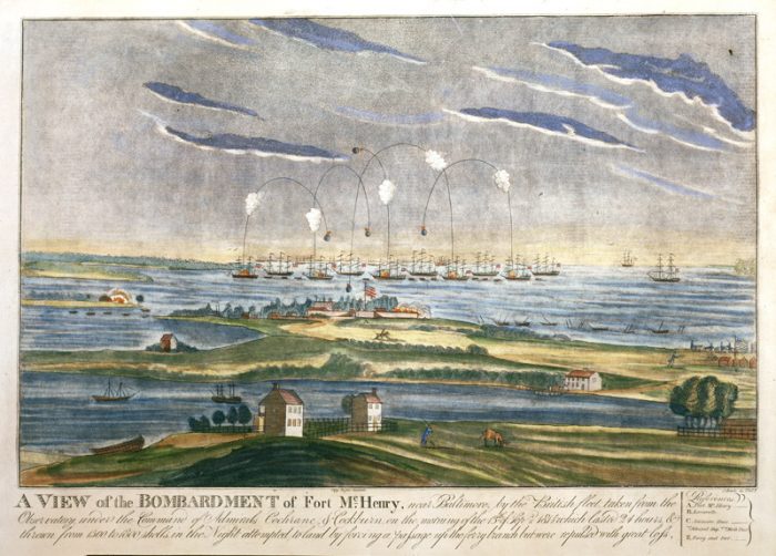 Drawing of the battle of Baltimore