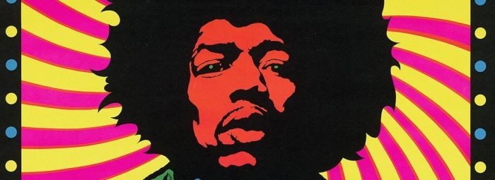 Colorful poster of Hendrix