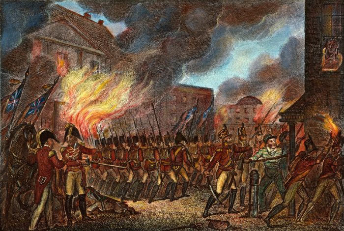 Painting of soldiers in Washington DC