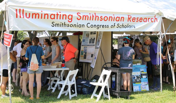 Illuminating Smithsonian Research tent