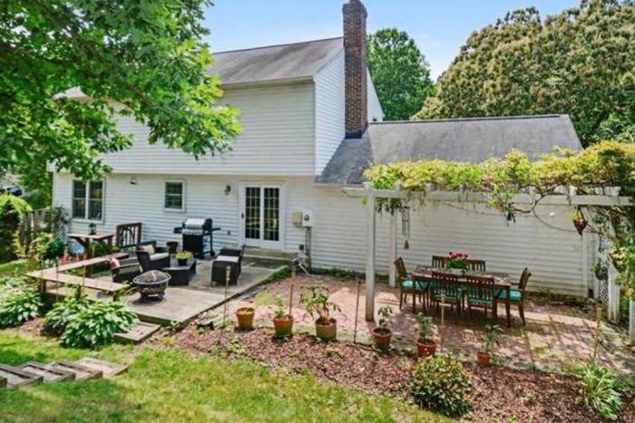 Landscaped backyard