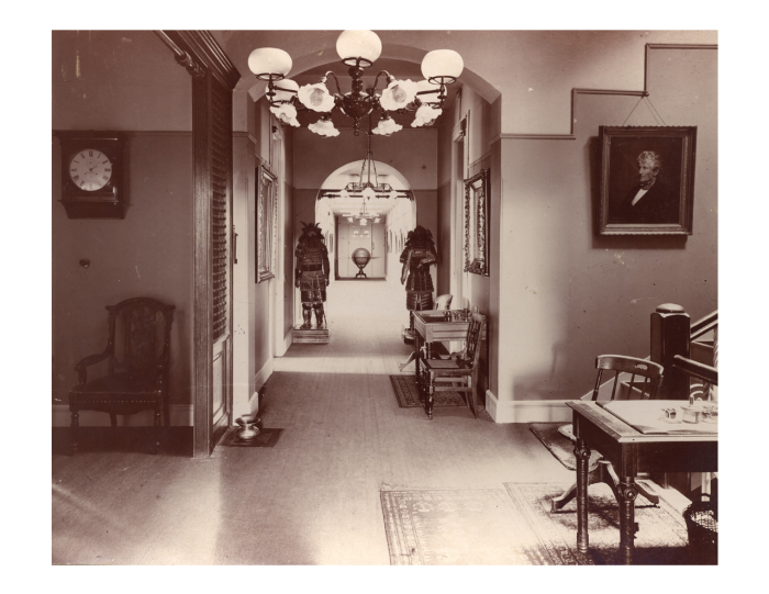 Early photo of hallway in the Castle