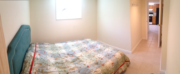 Bedroom in basement apartment