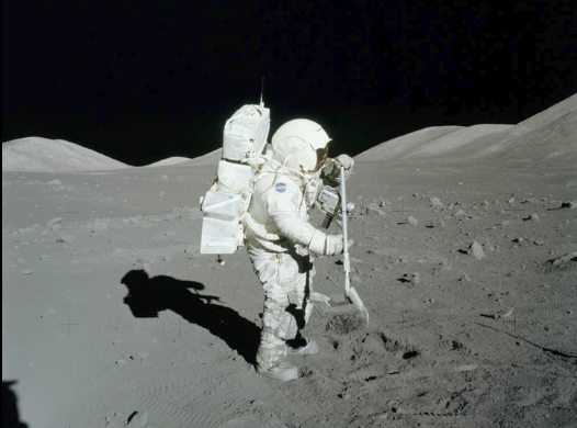 Neil Armstrong on the moon