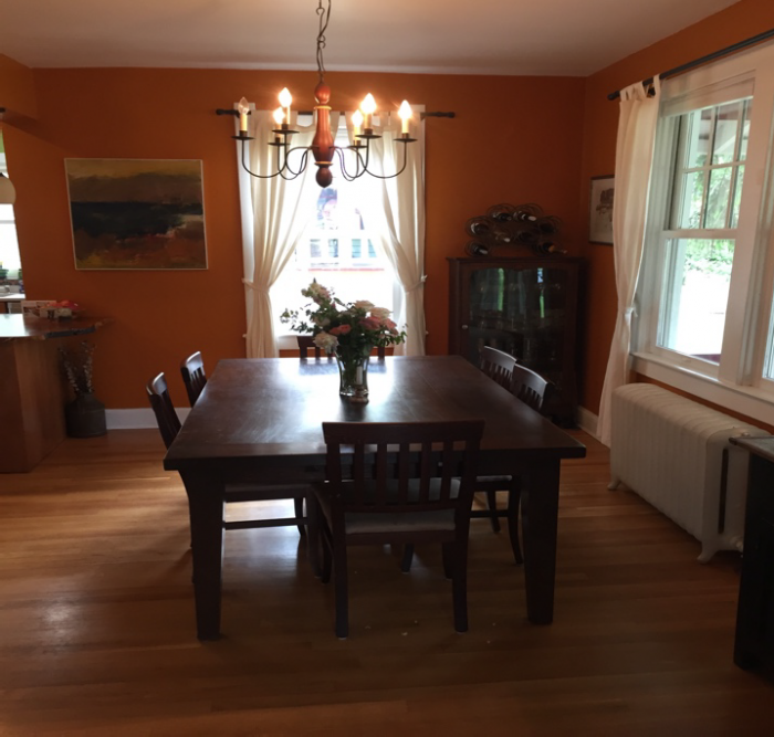 Furnished dining room