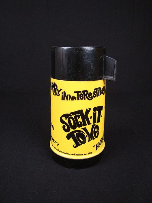 Yellow and black thermos