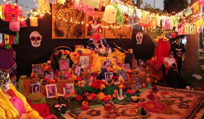 Elaborate Day of the Dead altar