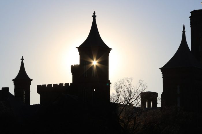 Castle in silhouette