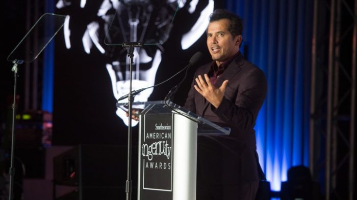 Leguizamo speaking at podium