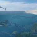 Artists rendering Cretaceous-era sea