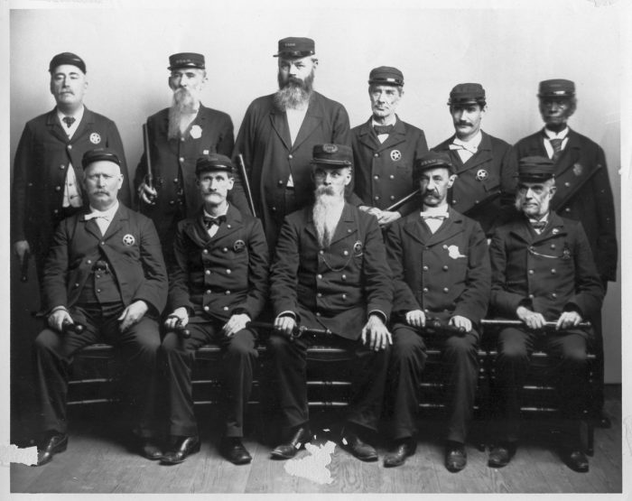 Formal portrait of guards in uniform