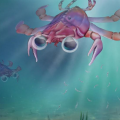 Painting of odd-looking crab