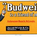 Old Budweiser ad featuring man in a top hat