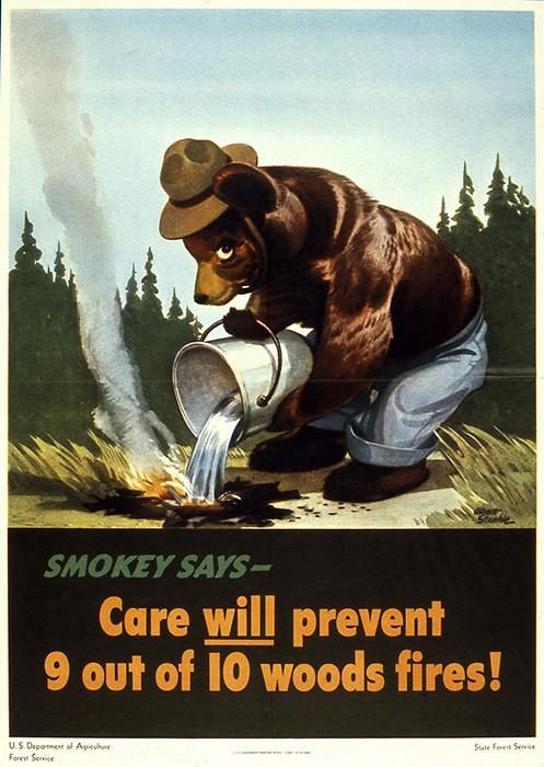 Early Smokey Bear poster