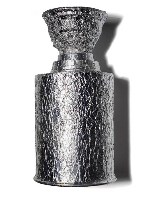 Stanley Cup replica made of foil