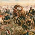 detail from Mulvany oainting of Custer's last stand