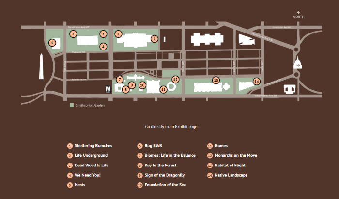 Map of Habitat exhibits