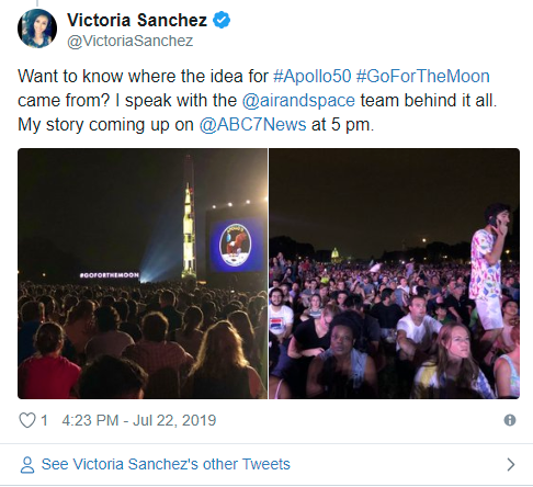 Screenshot of tweet from Victoria Sanchez