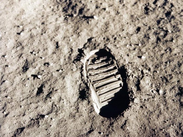 NASA photo of footstep on the moon