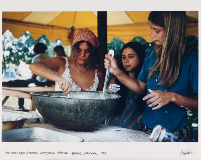 Woman dishing out food