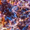 Closeup of Chandra X ray image of Cas A