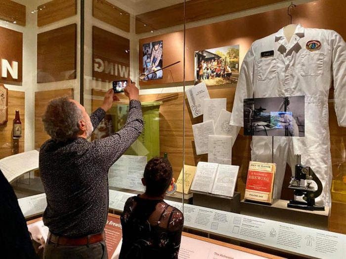 Papazian taking a picture at NMAH