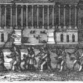 Detail from broadside showing slaves at the Capitol