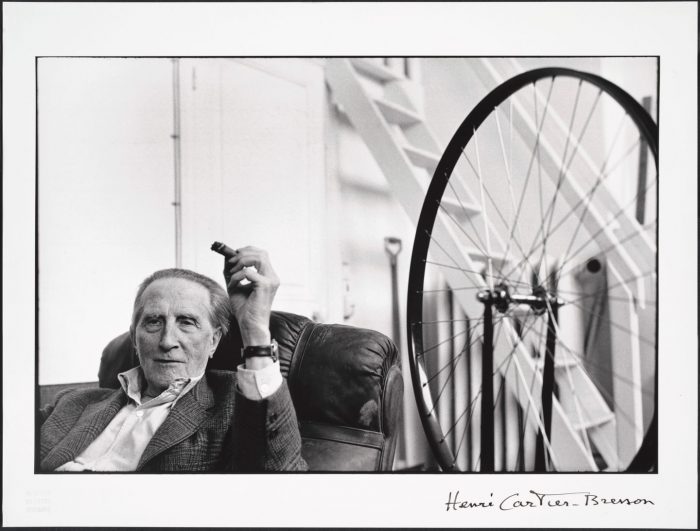 B&W photo of Duchamp