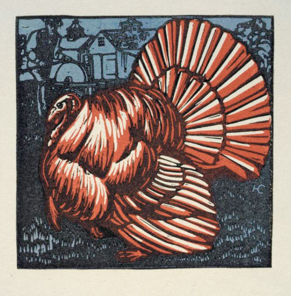 Woodcut of turkey